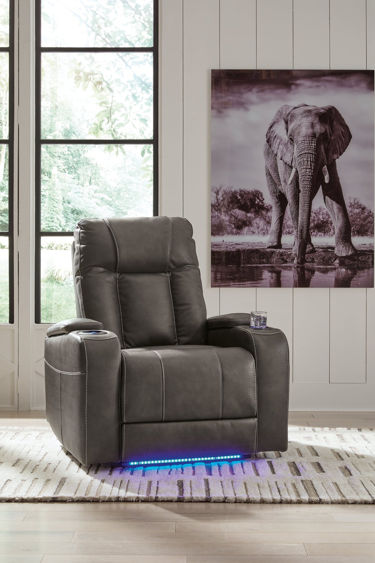 Feazada Shadow Power Recliner by ASHLEY FURNITURE at Eve Furniture