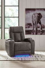 Feazada Shadow Power Recliner by ASHLEY FURNITURE at Eve Furniture