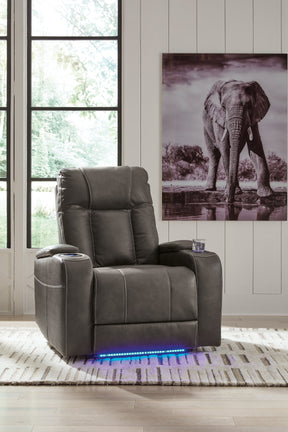 Feazada Shadow Power Recliner by ASHLEY FURNITURE at Eve Furniture