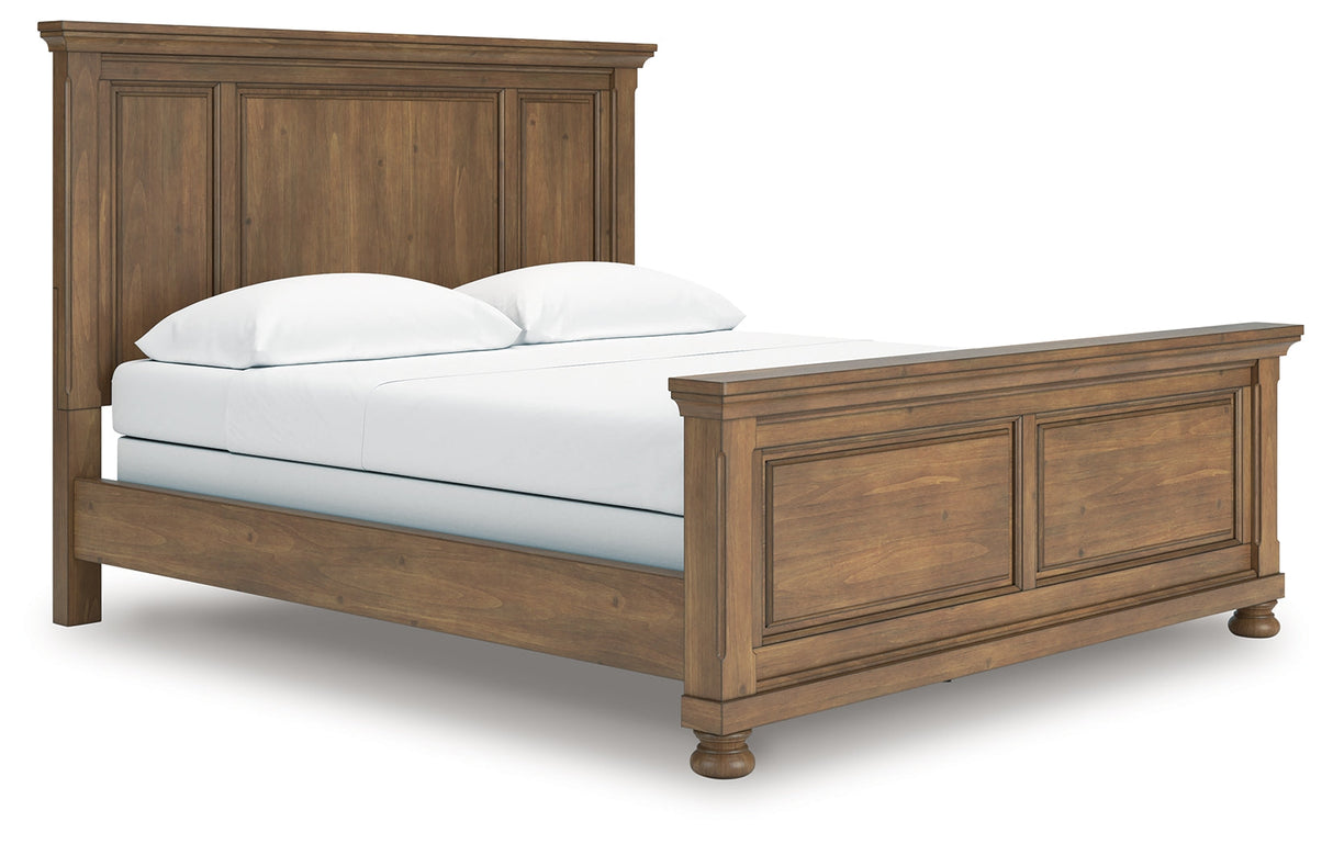 Feddinger Medium Brown California King Panel Bed by Ashley at Eve Furniture