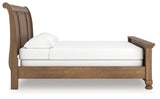 Feddinger Medium Brown California King Sleigh Bed by Ashley at Eve Furniture