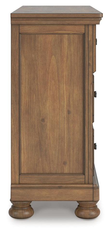 Feddinger Medium Brown Dresser by Ashley at Eve Furniture