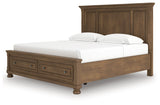 Feddinger Medium Brown King Panel Storage Bed by Ashley at Eve Furniture
