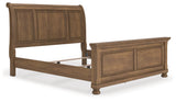 Feddinger Medium Brown King Sleigh Bed by Ashley at Eve Furniture