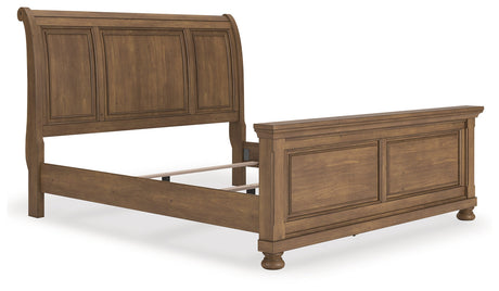 Feddinger Medium Brown King Sleigh Bed by Ashley at Eve Furniture