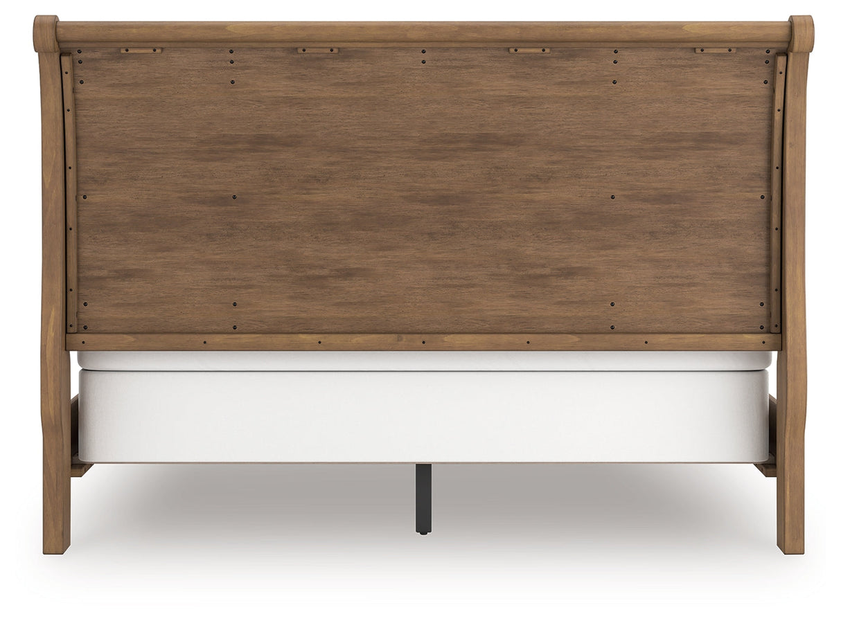 Feddinger Medium Brown King Sleigh Bed by Ashley at Eve Furniture