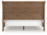 Feddinger Medium Brown King Sleigh Bed by Ashley at Eve Furniture