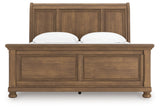 Feddinger Medium Brown King Sleigh Bed by Ashley at Eve Furniture