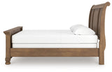 Feddinger Medium Brown King Sleigh Bed by Ashley at Eve Furniture