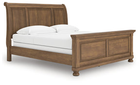 Feddinger Medium Brown King Sleigh Bed by Ashley at Eve Furniture