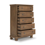 Feddinger Medium Brown Panel Bedroom Set by Ashley at Eve Furniture