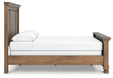 Feddinger Medium Brown Queen Panel Bed by Ashley at Eve Furniture