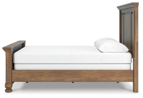 Feddinger Medium Brown Queen Panel Bed by Ashley at Eve Furniture