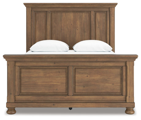 Feddinger Medium Brown Queen Panel Bed by Ashley at Eve Furniture