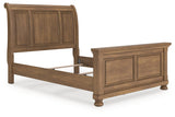 Feddinger Medium Brown Queen Sleigh Bed by Ashley at Eve Furniture