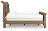 Feddinger Medium Brown Queen Sleigh Bed by Ashley at Eve Furniture