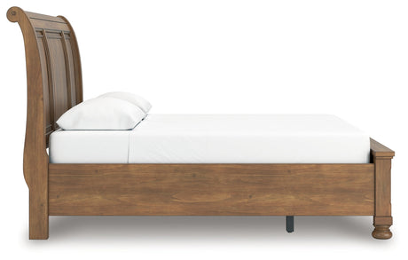 Feddinger Medium Brown Queen Storage Sleigh Bed by Ashley at Eve Furniture