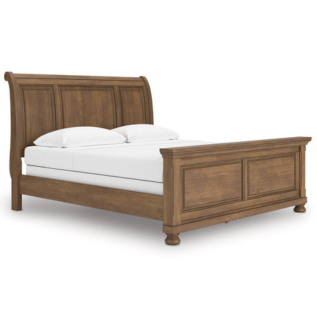 Feddinger Medium Brown Sleigh Panel Bedroom Set by Ashley at Eve Furniture