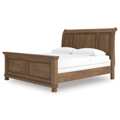Feddinger Medium Brown Sleigh Panel Bedroom Set by Ashley at Eve Furniture