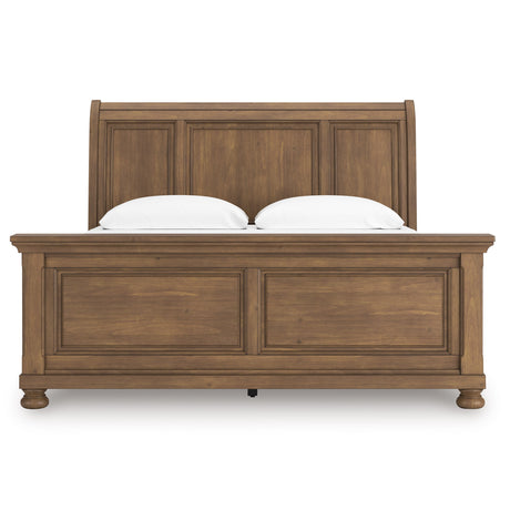 Feddinger Medium Brown Sleigh Panel Bedroom Set by Ashley at Eve Furniture