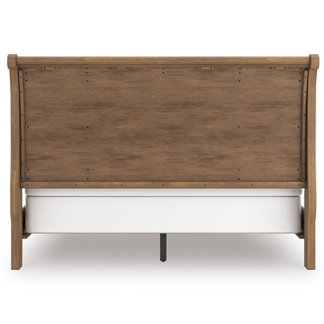 Feddinger Medium Brown Sleigh Panel Bedroom Set by Ashley at Eve Furniture