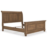 Feddinger Medium Brown Sleigh Panel Bedroom Set by Ashley at Eve Furniture