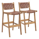 Feder Brown Barstool (Set of 2) by Zuomod at Eve Furniture