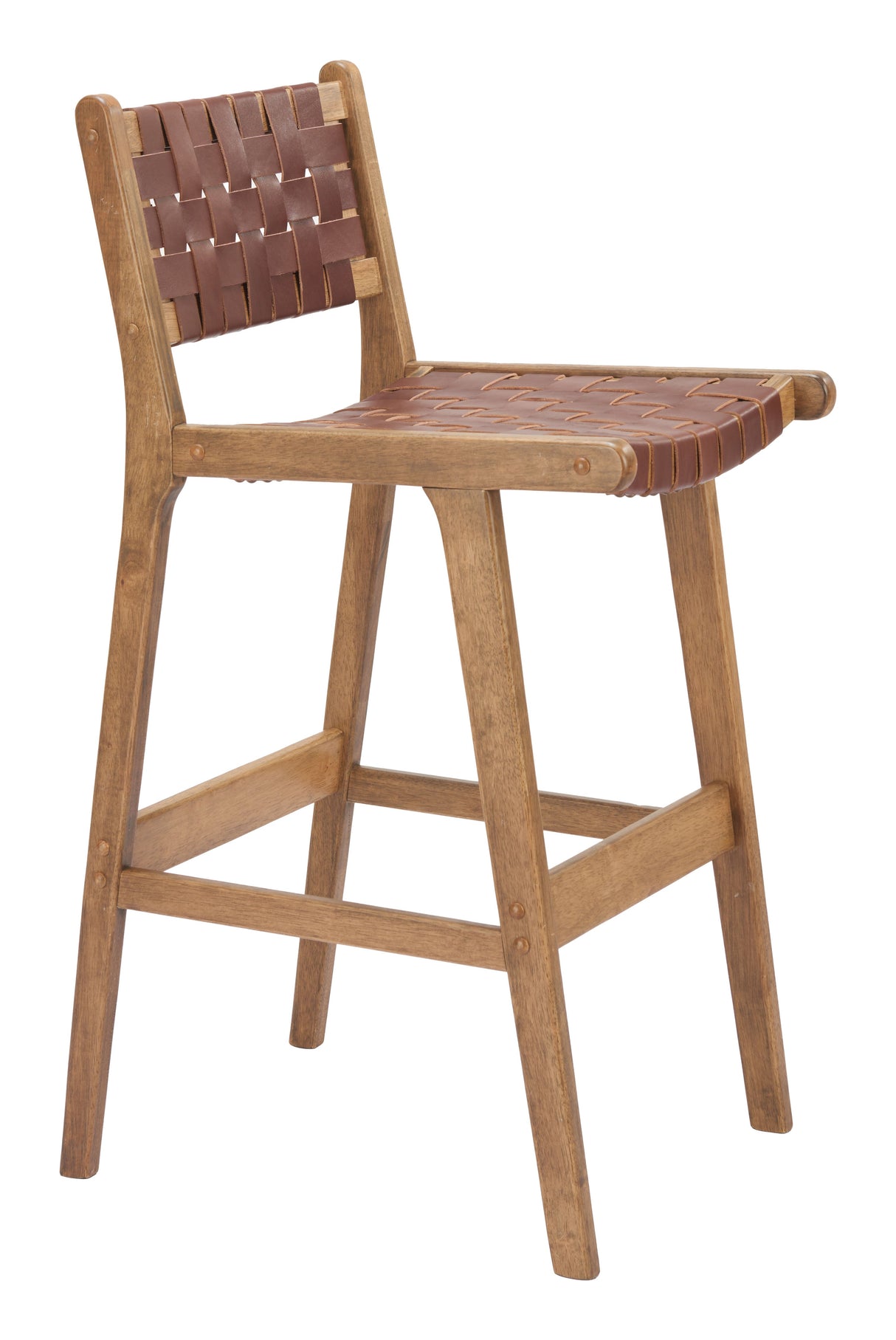 Feder Brown Barstool (Set of 2) by Zuomod at Eve Furniture