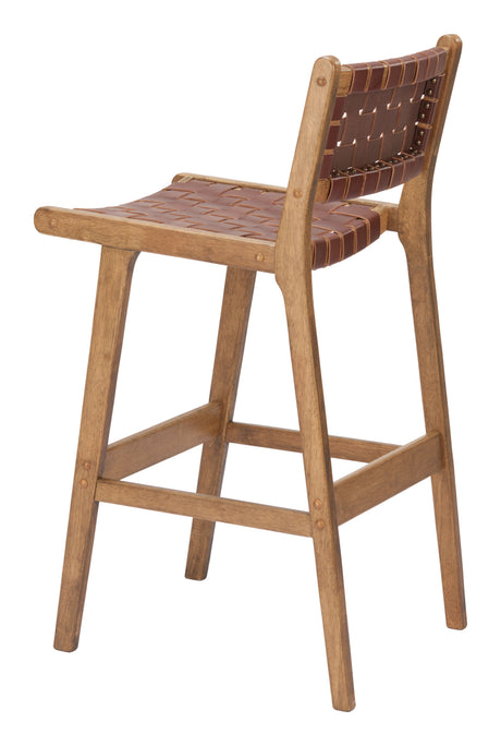 Feder Brown Barstool (Set of 2) by Zuomod at Eve Furniture