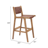 Feder Brown Barstool (Set of 2) by Zuomod at Eve Furniture