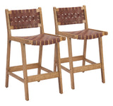 Feder Brown Counter Stool (Set of 2) by Zuomod at Eve Furniture