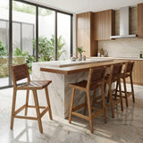 Feder Brown Counter Stool (Set of 2) by Zuomod at Eve Furniture