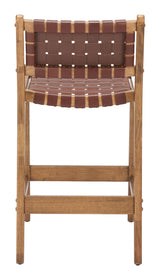 Feder Brown Counter Stool (Set of 2) by Zuomod at Eve Furniture