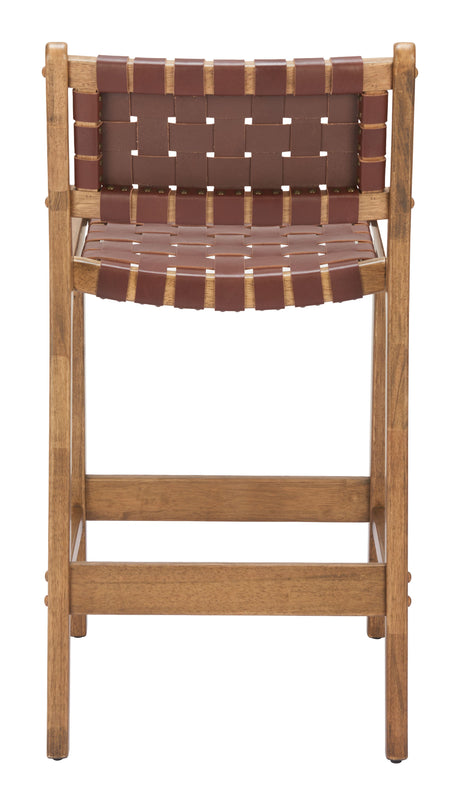 Feder Brown Counter Stool (Set of 2) by Zuomod at Eve Furniture