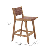 Feder Brown Counter Stool (Set of 2) by Zuomod at Eve Furniture