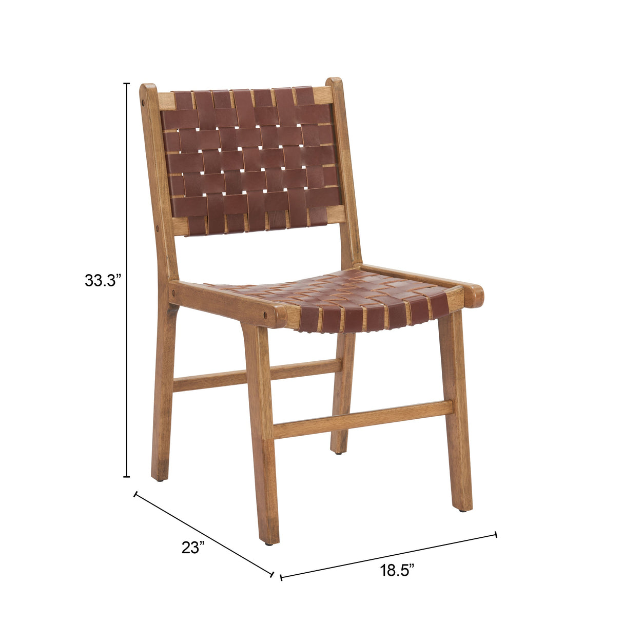 Feder Brown Dining Chair (Set of 2) by Zuomod at Eve Furniture