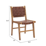 Feder Brown Dining Chair (Set of 2) by Zuomod at Eve Furniture