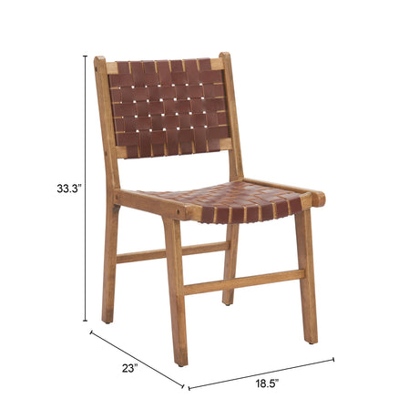 Feder Brown Dining Chair (Set of 2) by Zuomod at Eve Furniture