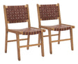 Feder Brown Dining Chair (Set of 2) by Zuomod at Eve Furniture