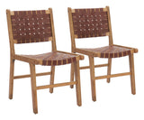 Feder Brown Dining Chair (Set of 2) by Zuomod at Eve Furniture