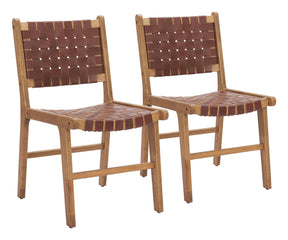 Feder Brown Dining Chair (Set of 2) by Zuomod at Eve Furniture