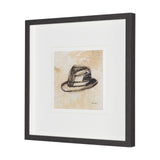 Fedora by Mercana Studio Hand-Embellished Textured Framed Artwork Matted under Glass by Mercana at Eve Furniture