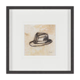 Fedora by Mercana Studio Hand-Embellished Textured Framed Artwork Matted under Glass by Mercana at Eve Furniture
