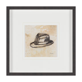 Fedora by Mercana Studio Hand-Embellished Textured Framed Artwork Matted under Glass by Mercana at Eve Furniture