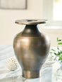 Fedorleigh Antique Brass Finish Vase by Ashley at Eve Furniture