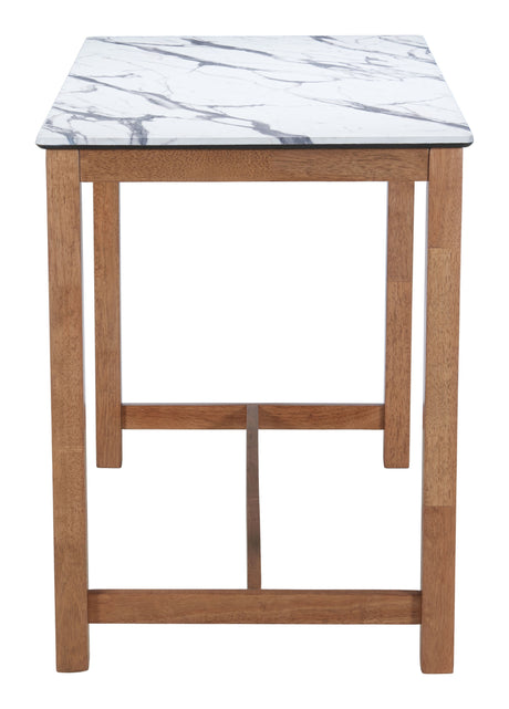 Fein White Counter Table by Zuomod at Eve Furniture