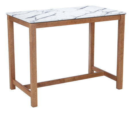 Fein White Counter Table by Zuomod at Eve Furniture