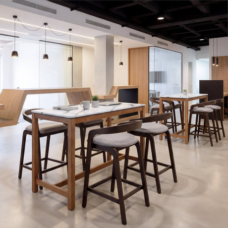 Fein White Counter Table by Zuomod at Eve Furniture