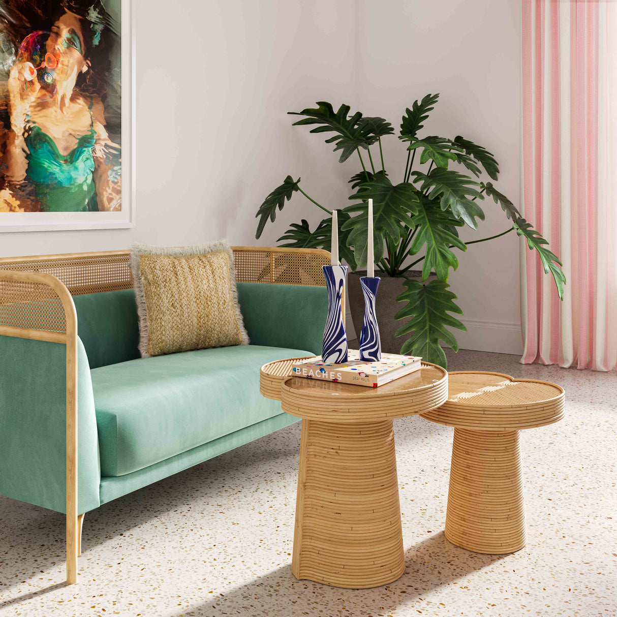 Felicia Lilypad Side Table by TOV Furniture at Eve Furniture