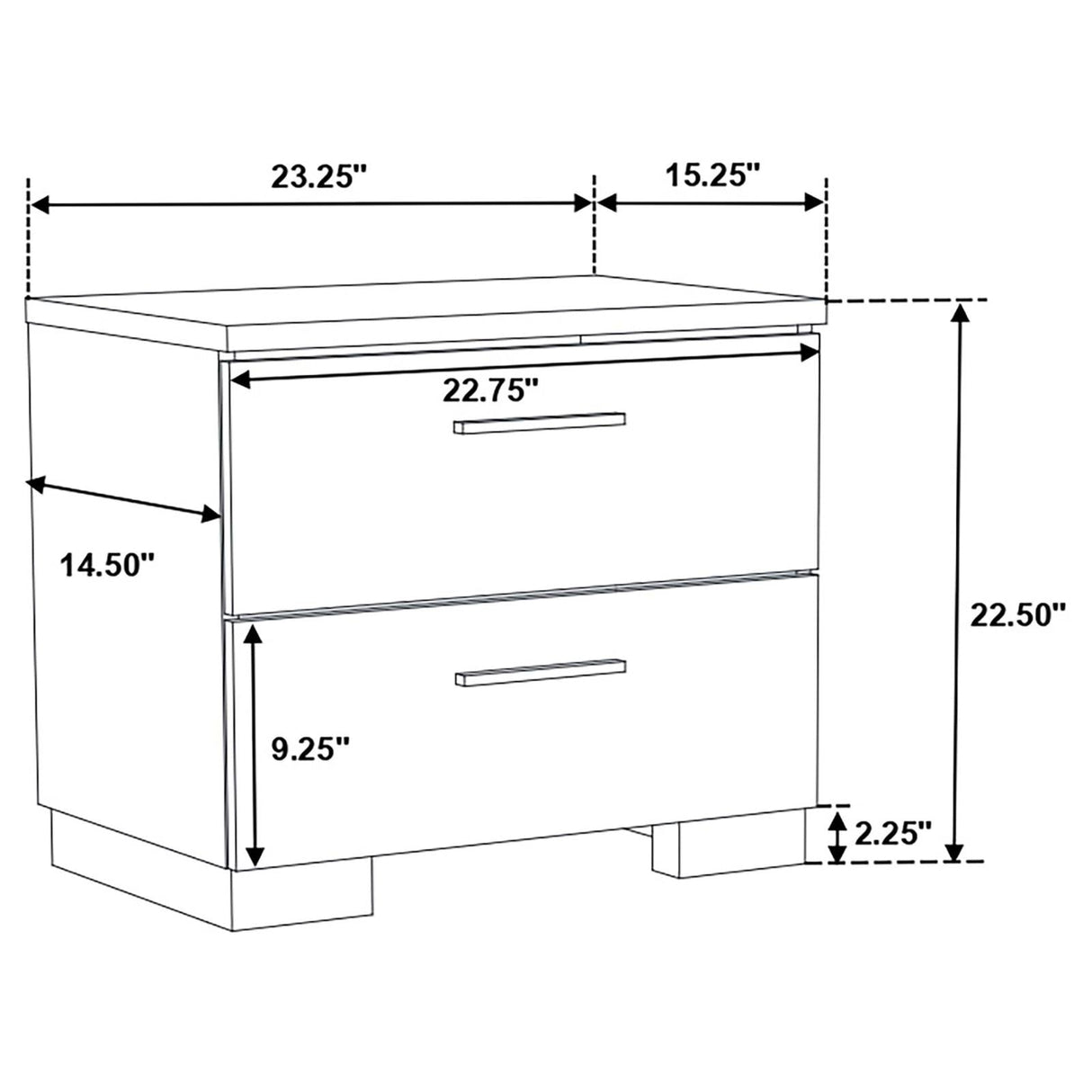 Felicity Glossy White 5-Piece California King Bedroom Set